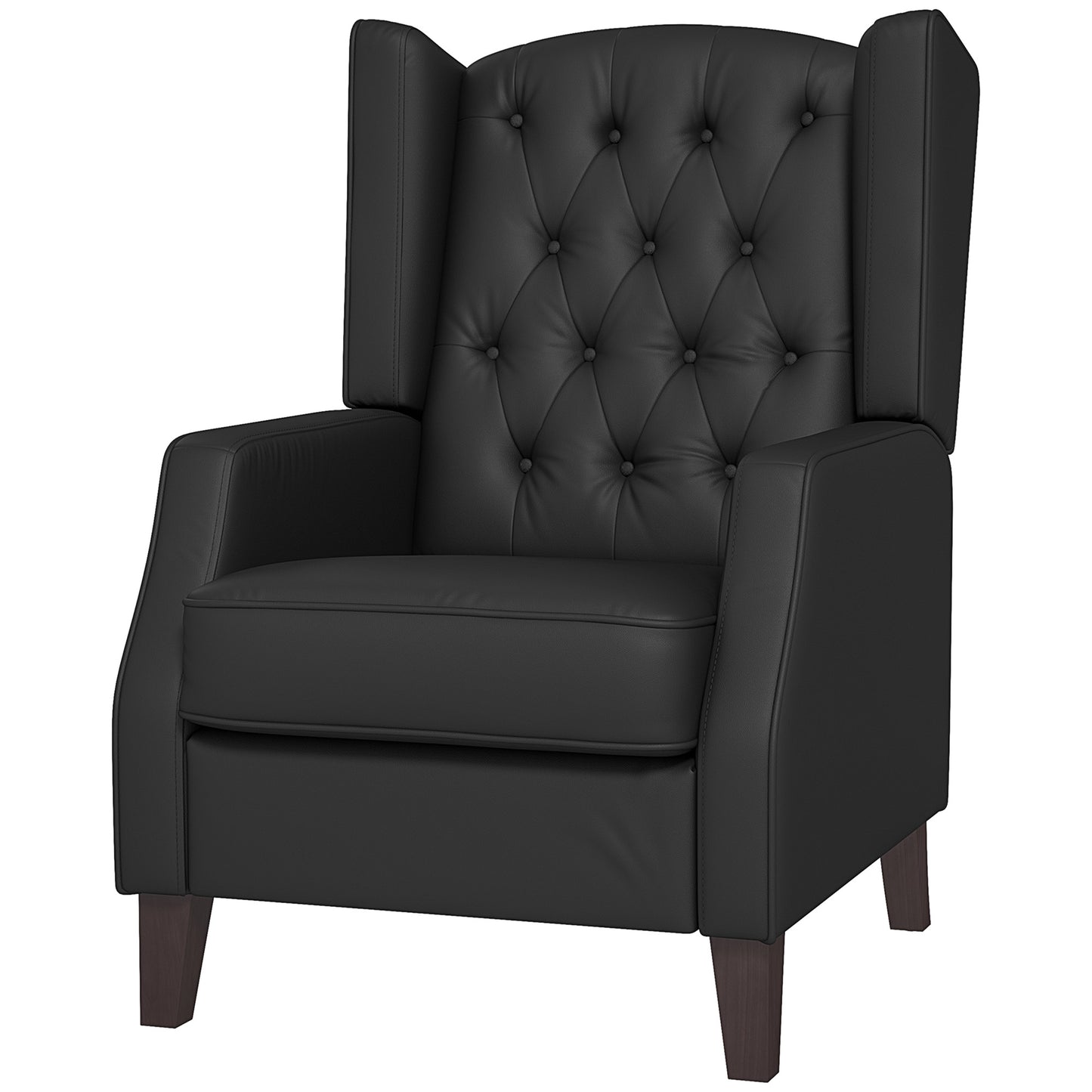 HOMCOM Faux Leather Accent Armchair - Modern Comfort, Thick Padding