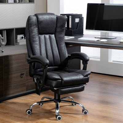 HOMCOM Ergonomic Mesh Reclining Office Chair with Adjustable Lumbar Support & Headrest