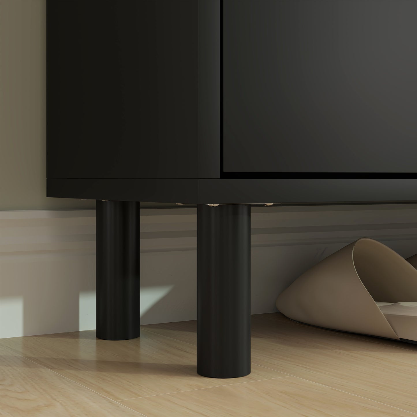 HOMCOM Modern 2-Drawer Shoe Cabinet with Adjustable Shelves for 16 Pairs