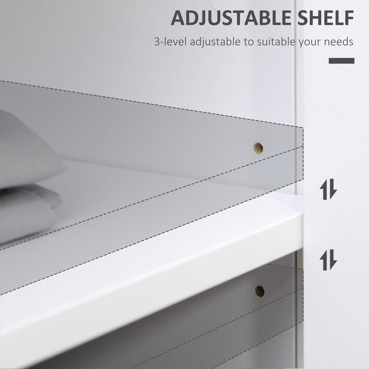 Modern Kitchen Storage Cabinet with Drawers and Adjustable Shelf – 39"W x 34"H