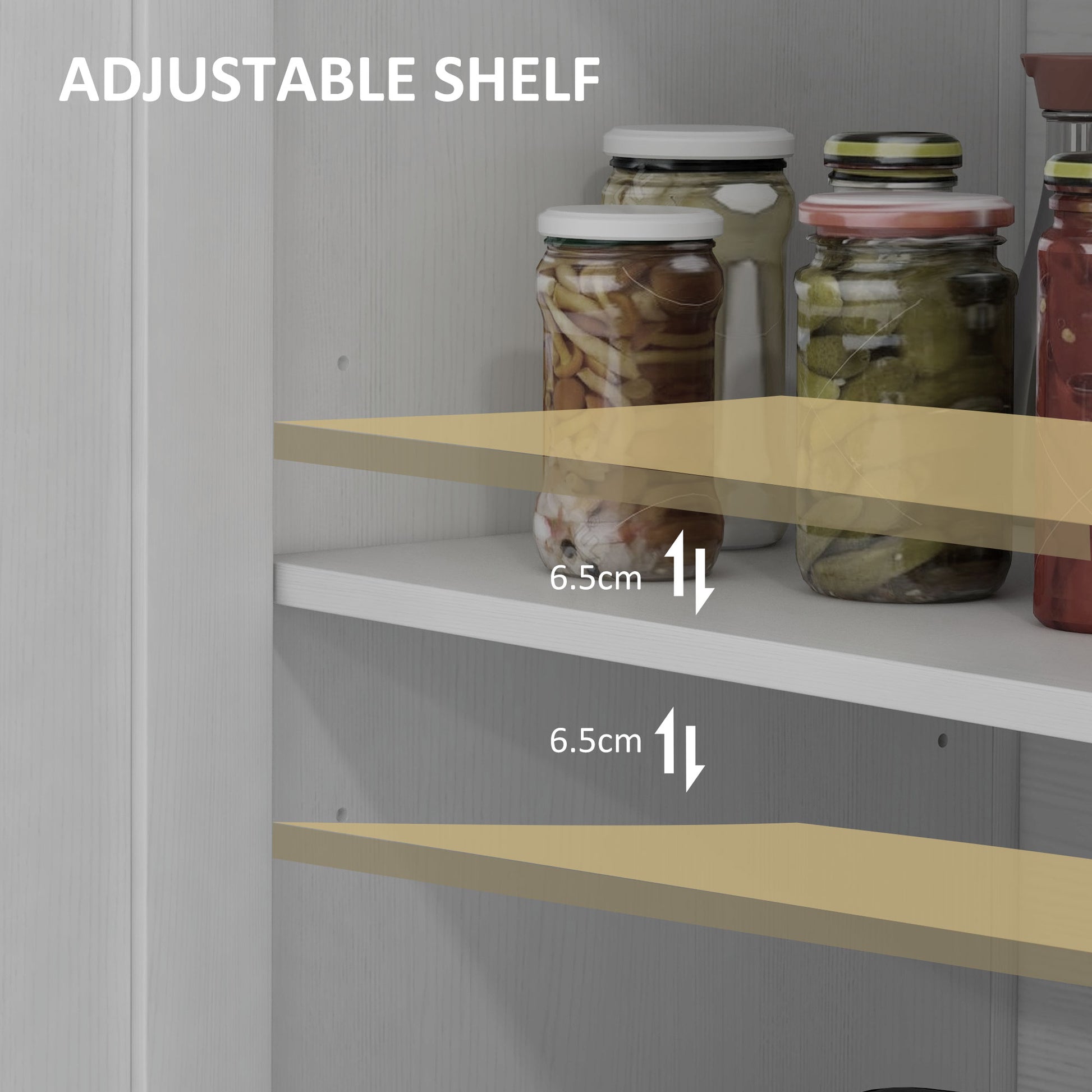HOMCOM White Sideboard Buffet Storage Cabinet