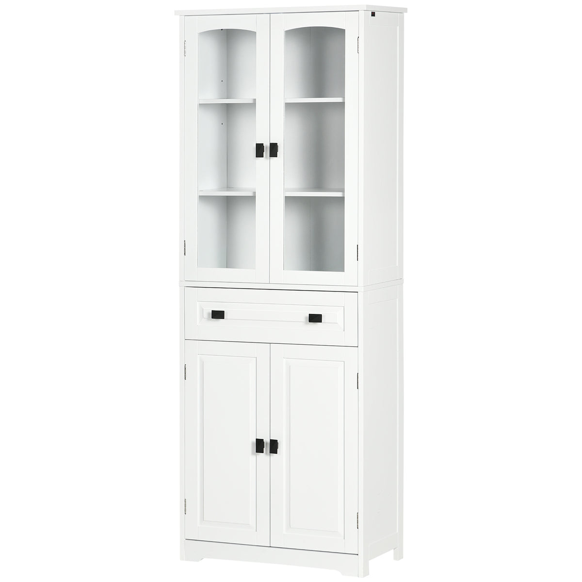 4-Door Kitchen Pantry Cabinet with Adjustable Shelves – 24"W x 63"H