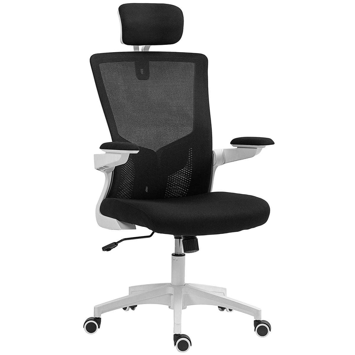Ergonomic Office Chair, Swivel Desk Chair with Adjustable Lumbar Support, Black