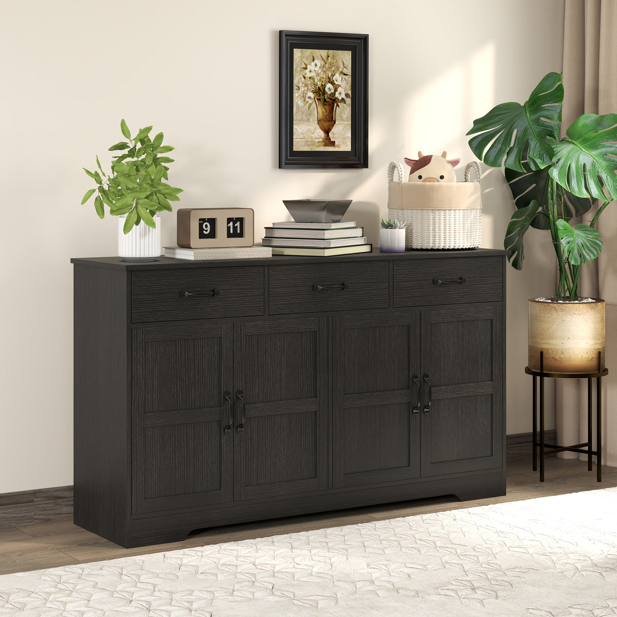 Sideboard Buffet Cabinet with Storage – 55"W x 32"H