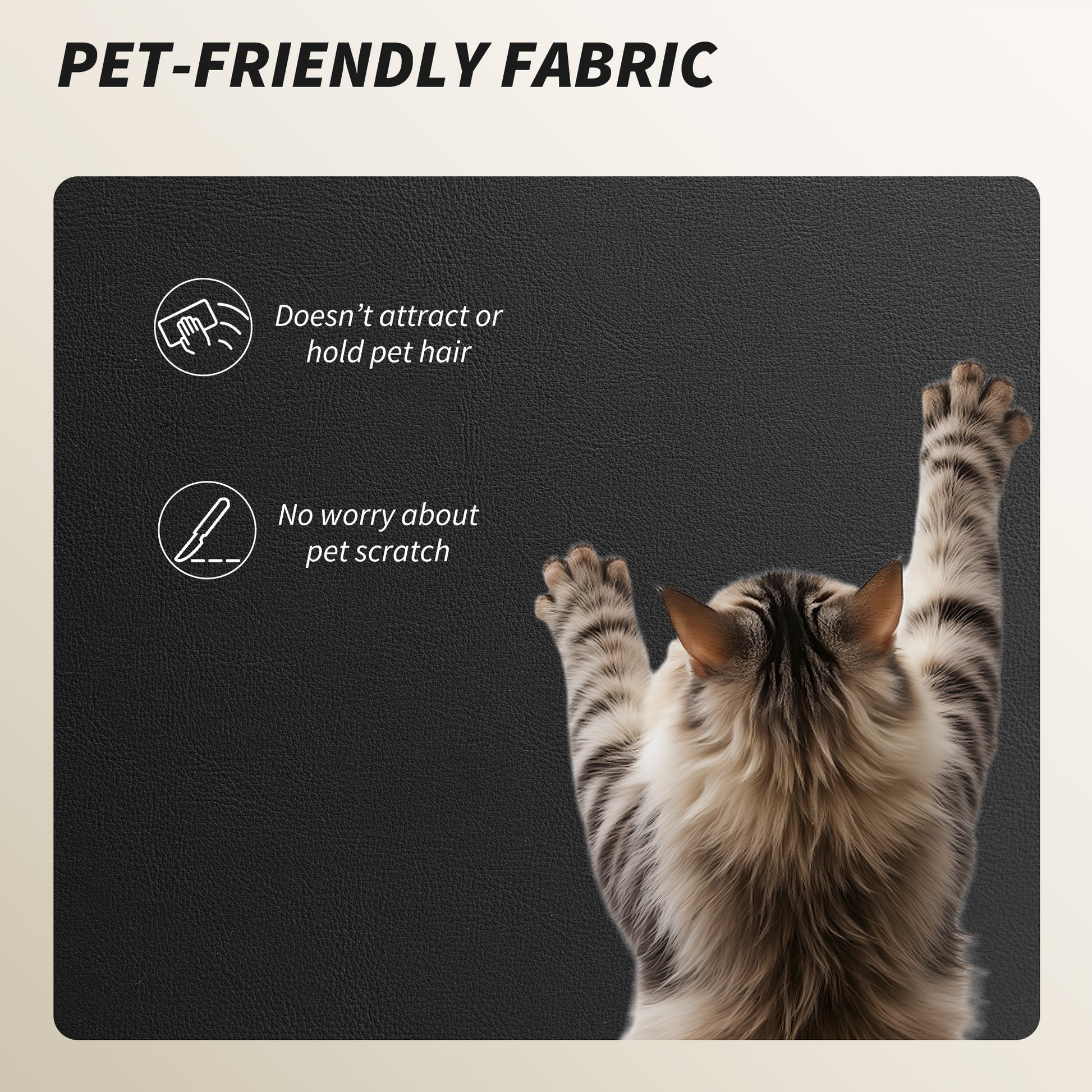 HOMCOM Executive Reclining Office Chair: Pet-Friendly Fabric, Headrest, Footrest, Swivel