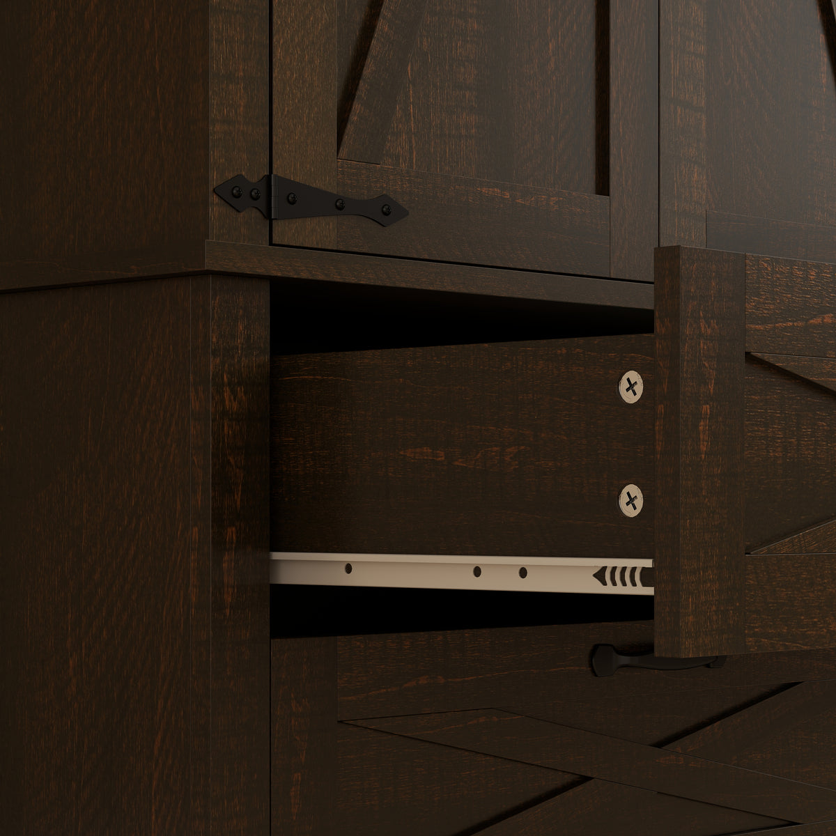 Freestanding Kitchen Pantry Cabinet with Drawers – 29"W x 64"H