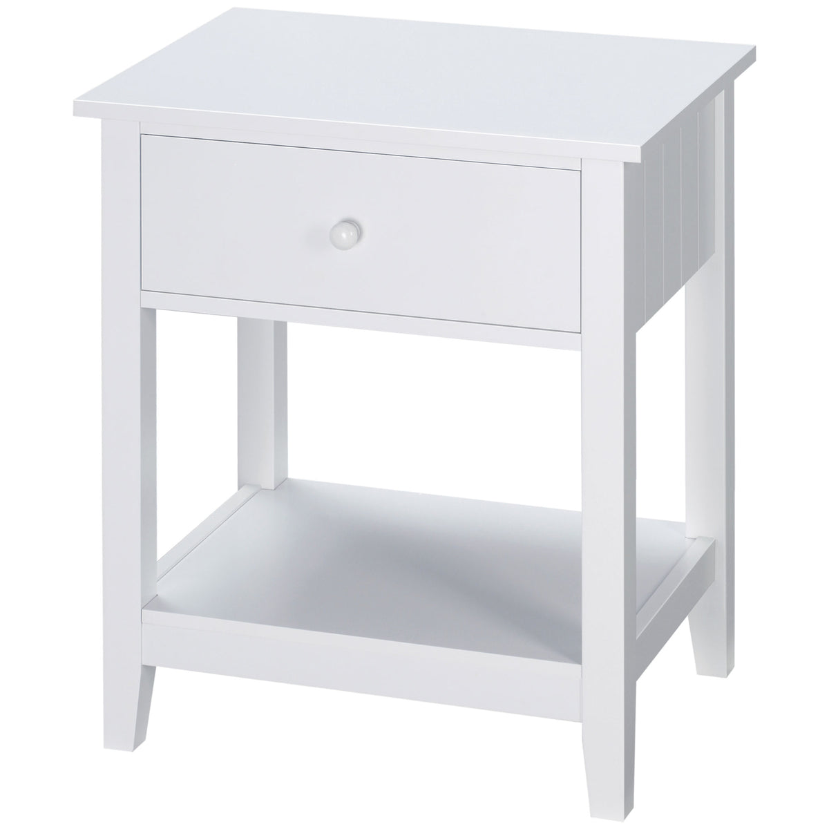 Nightstand with Drawer and Storage Shelf – 20"W x 24"H