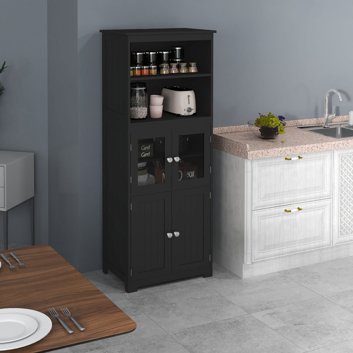 Small Buffet with Hutch – 24"W x 64"H