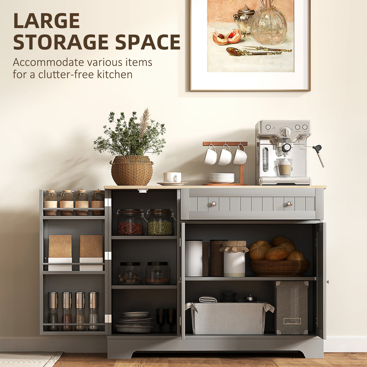Kitchen Buffet Cabinet with Drawer – 41"W x 33"H