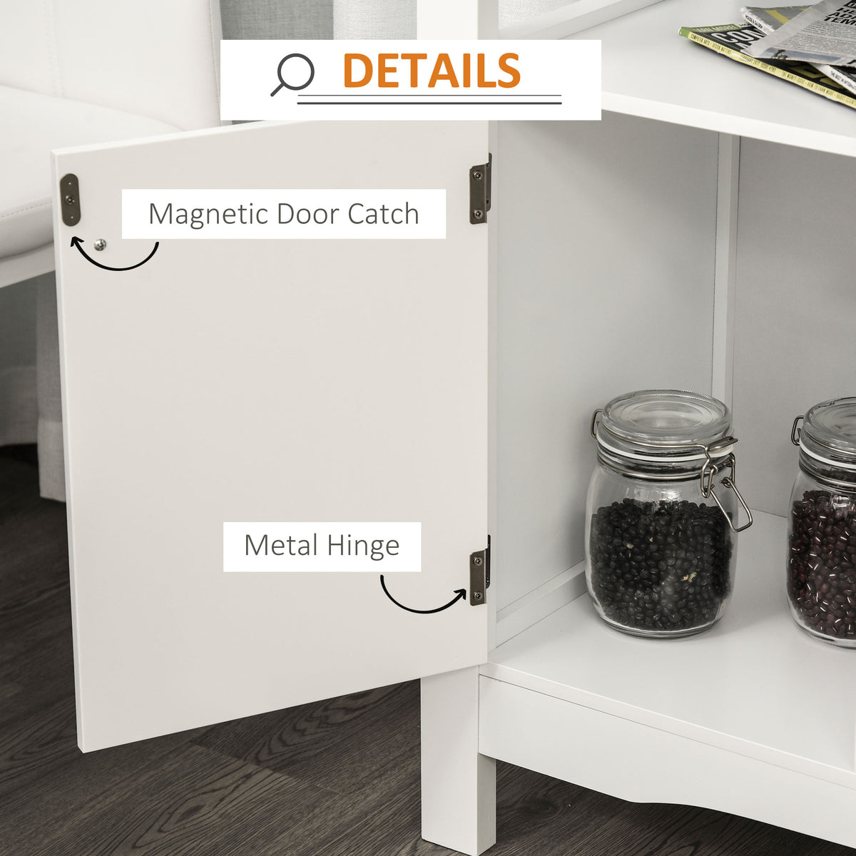 Buffet Bar Cabinet with Drawer and 12-Bottle Wine Rack – 46"W x 33"H