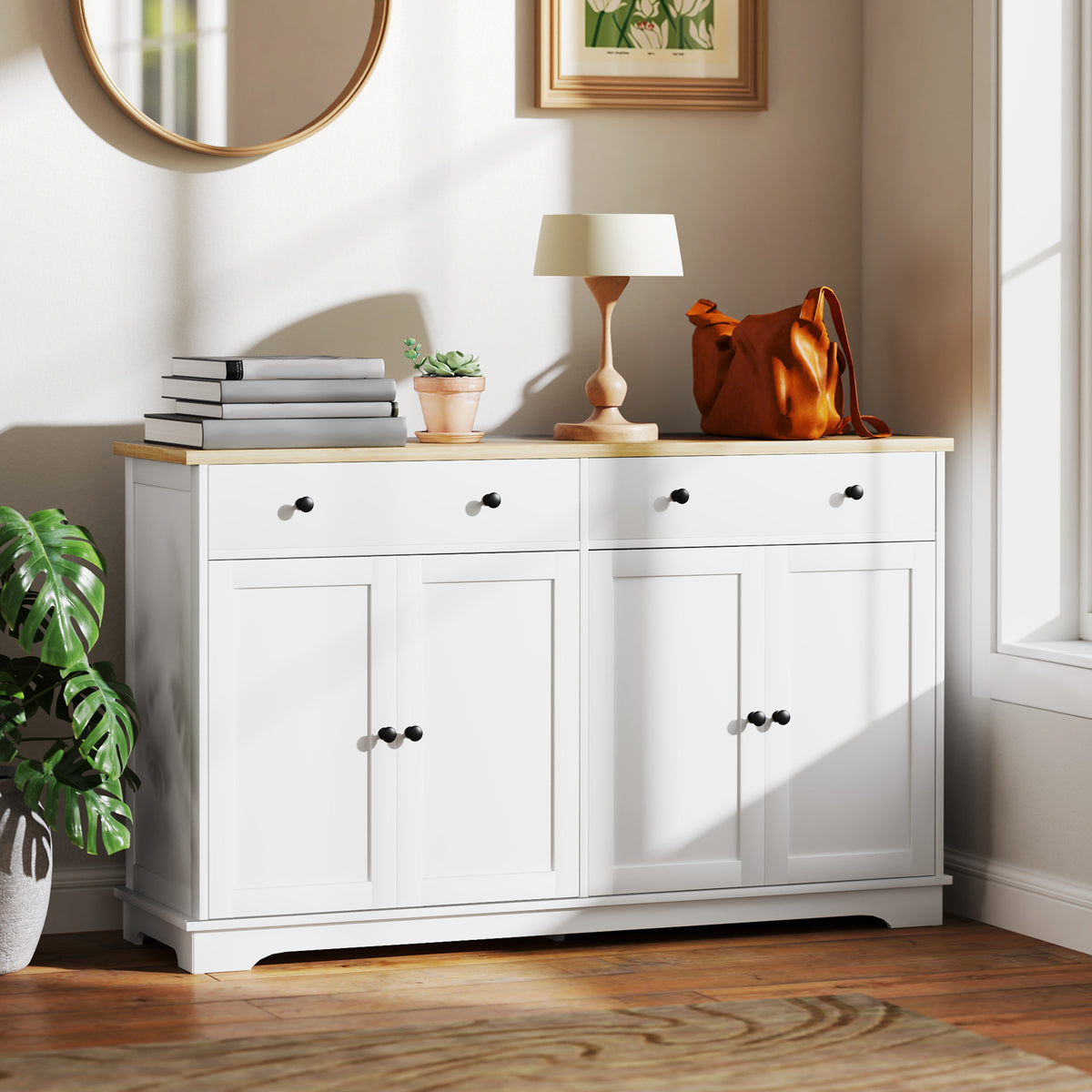 Buffet Cabinet with Storage Drawers – 55"W x 34"H