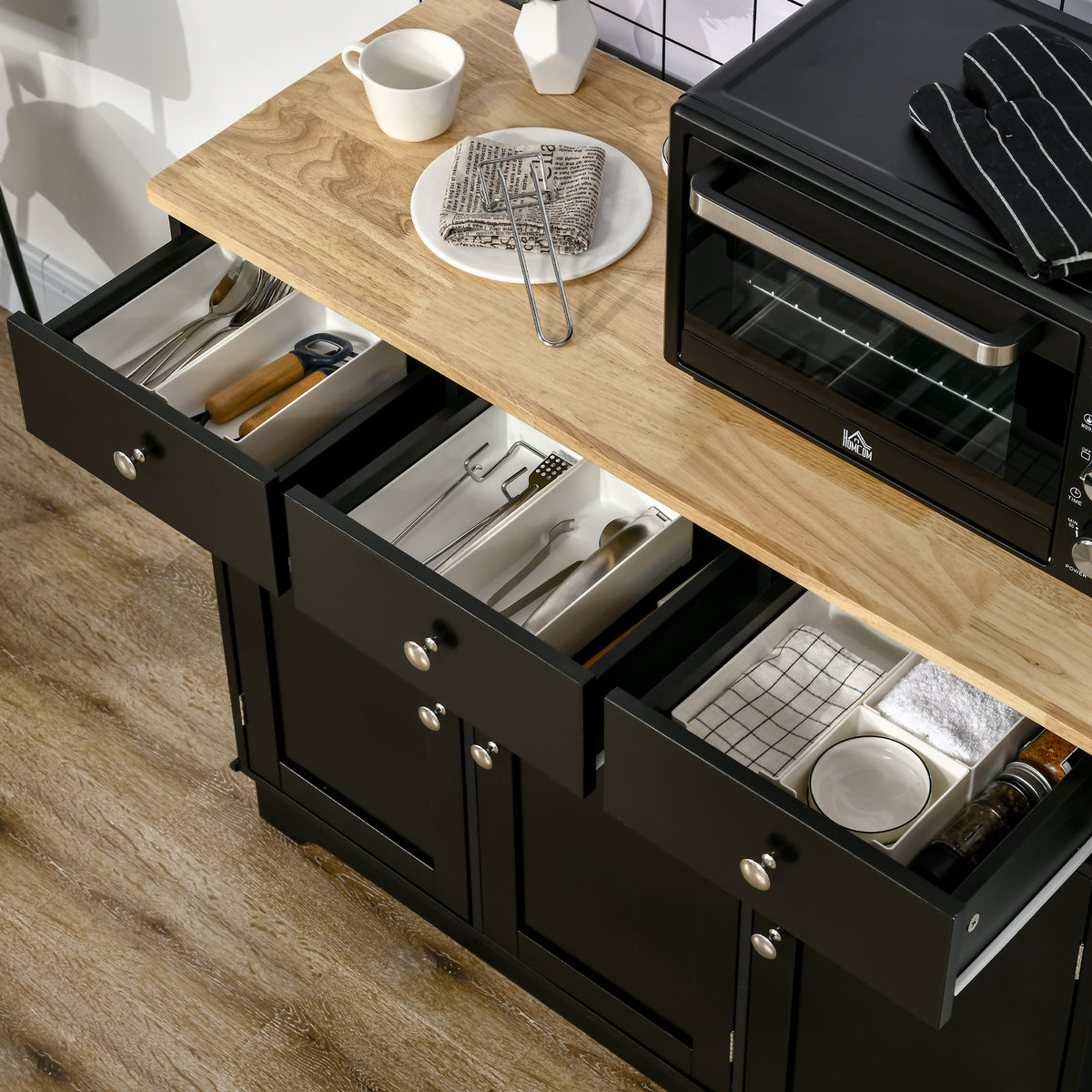 Buffet Cabinet with Storage Cabinets – 40"W x 34"H