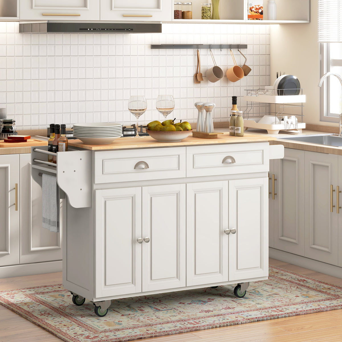 Kitchen Island with Storage – 58"W x 37"H