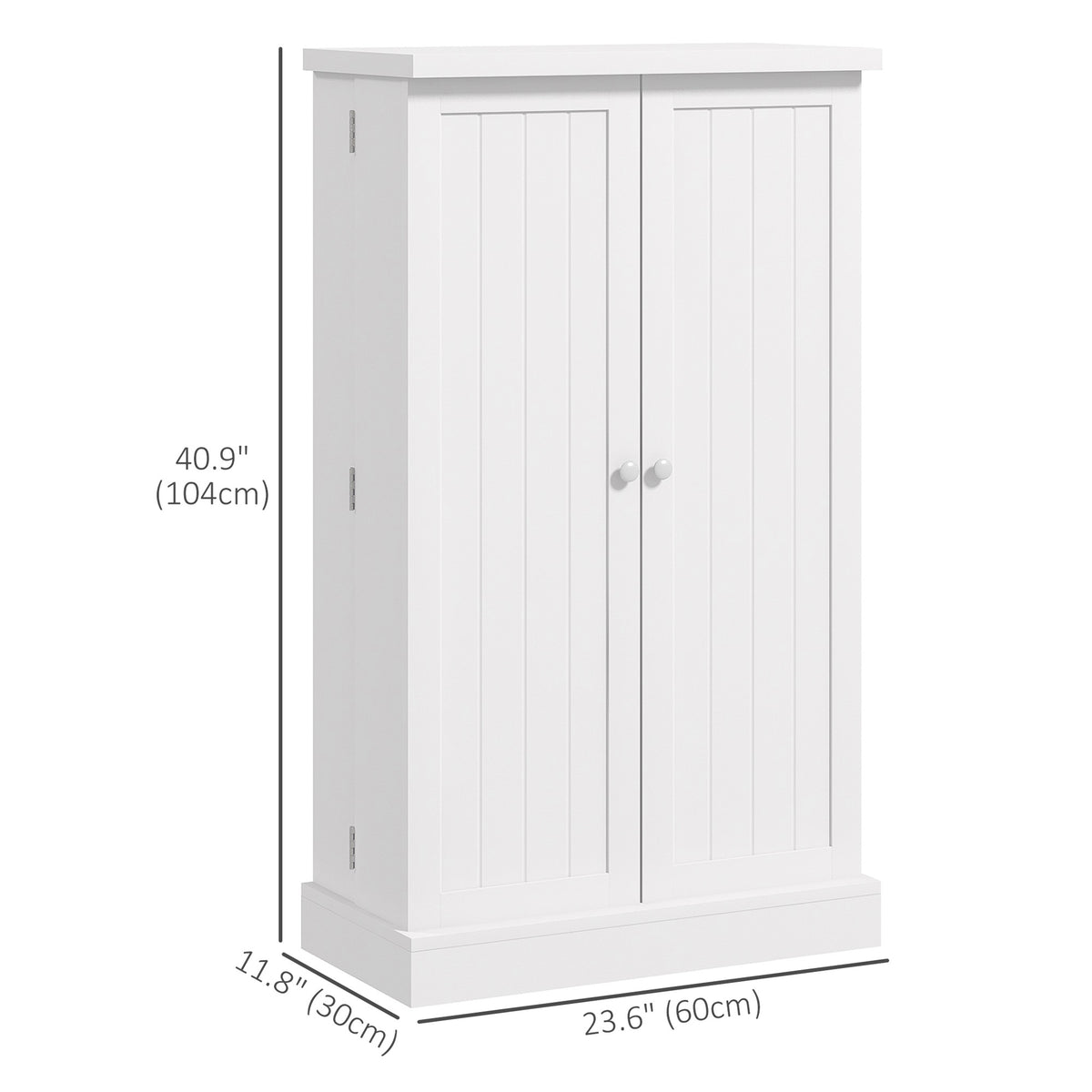 Kitchen Pantry Cabinet with 5-Tier Shelving and 12 Spice Racks – 24"W x 41"H