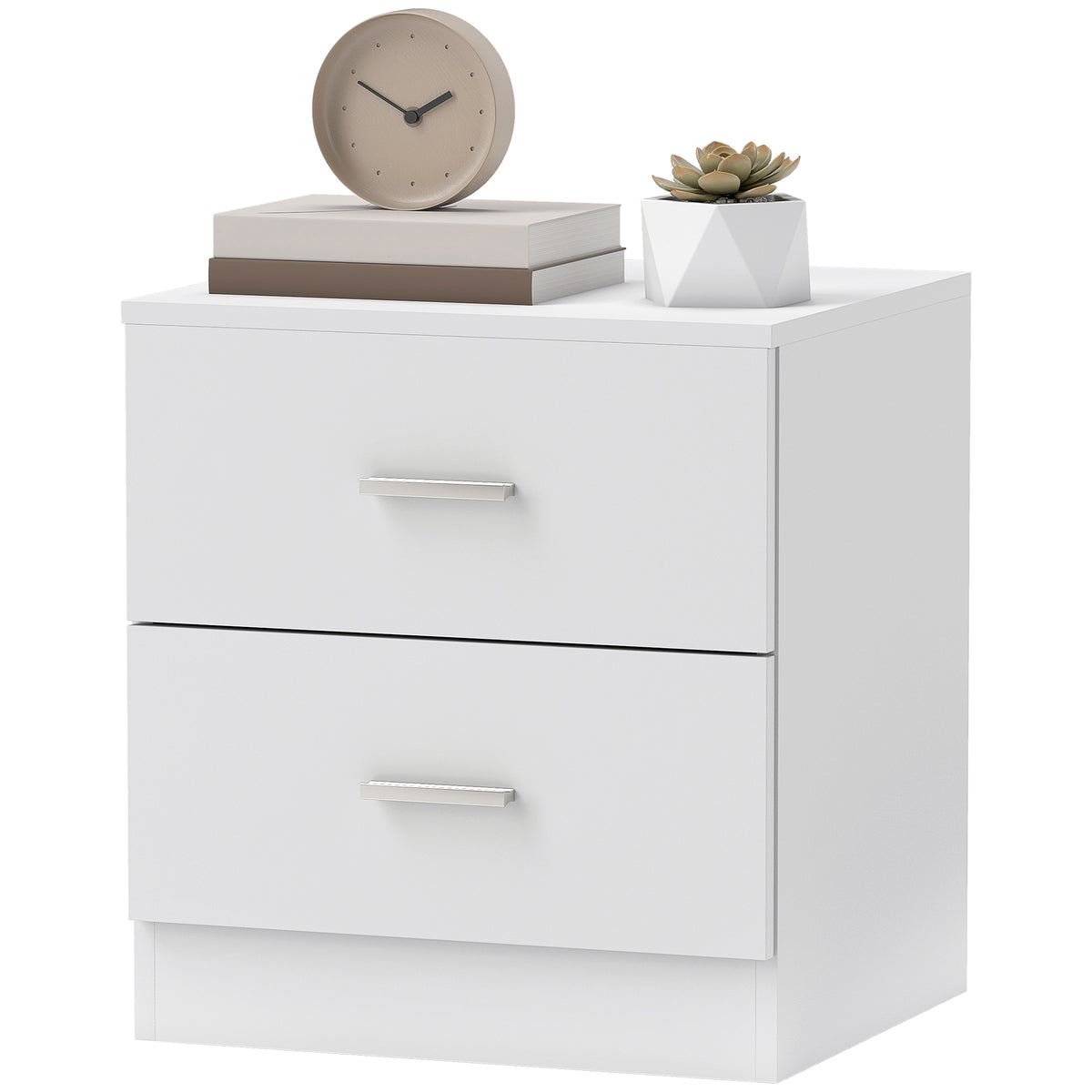 Modern 2-Drawer Nightstand – 18"W x 19"H
