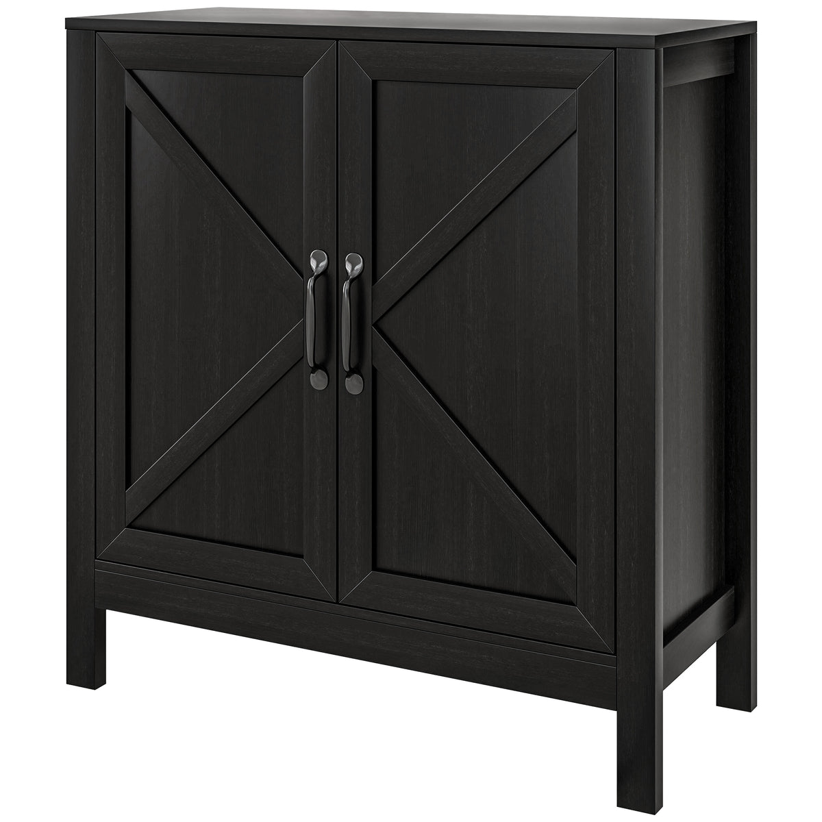 Kitchen Storage Cabinet with Barn Door and Adjustable Shelves – 32"W x 34"H
