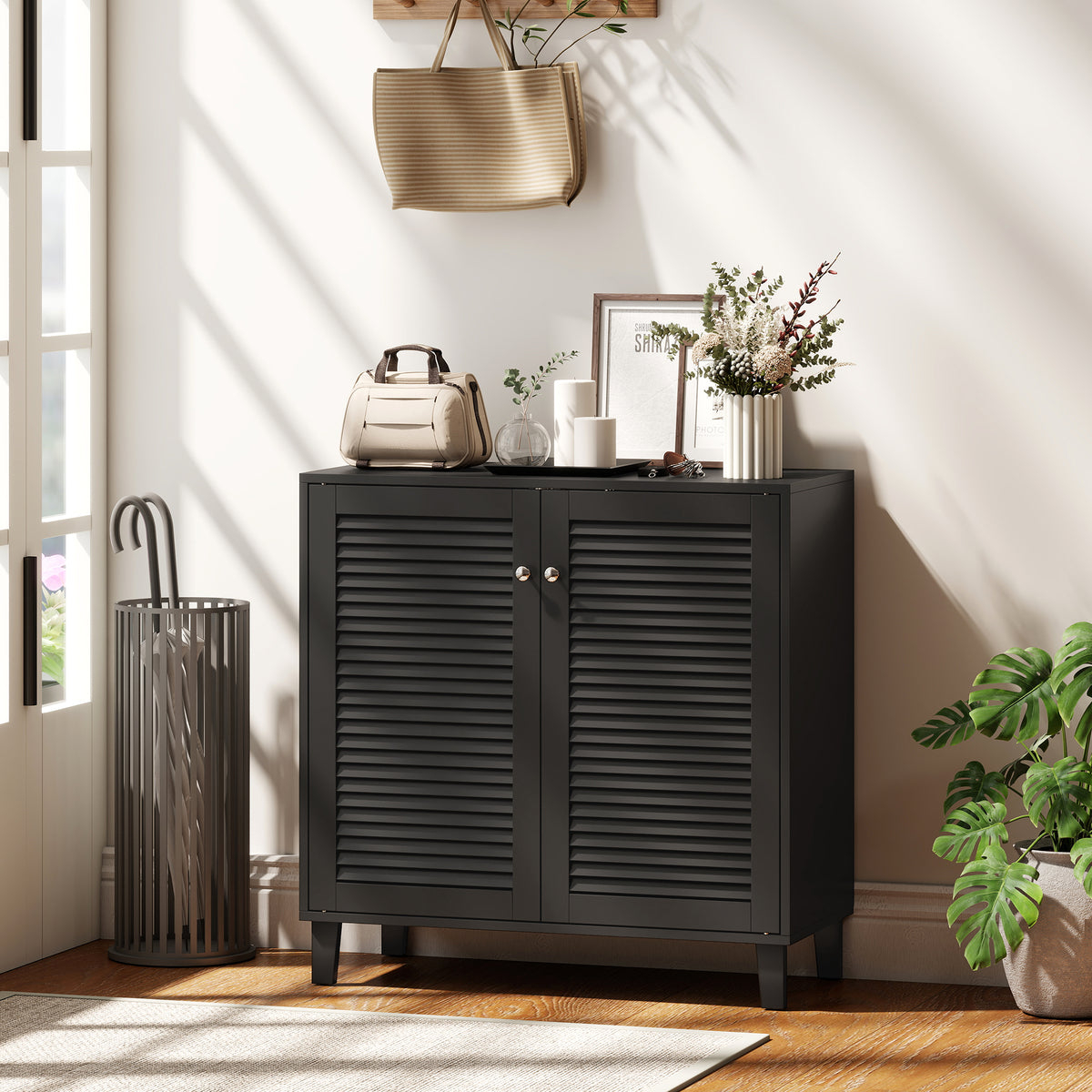 Shoe Cabinet with Adjustable Shelves – 31"W x 31"H