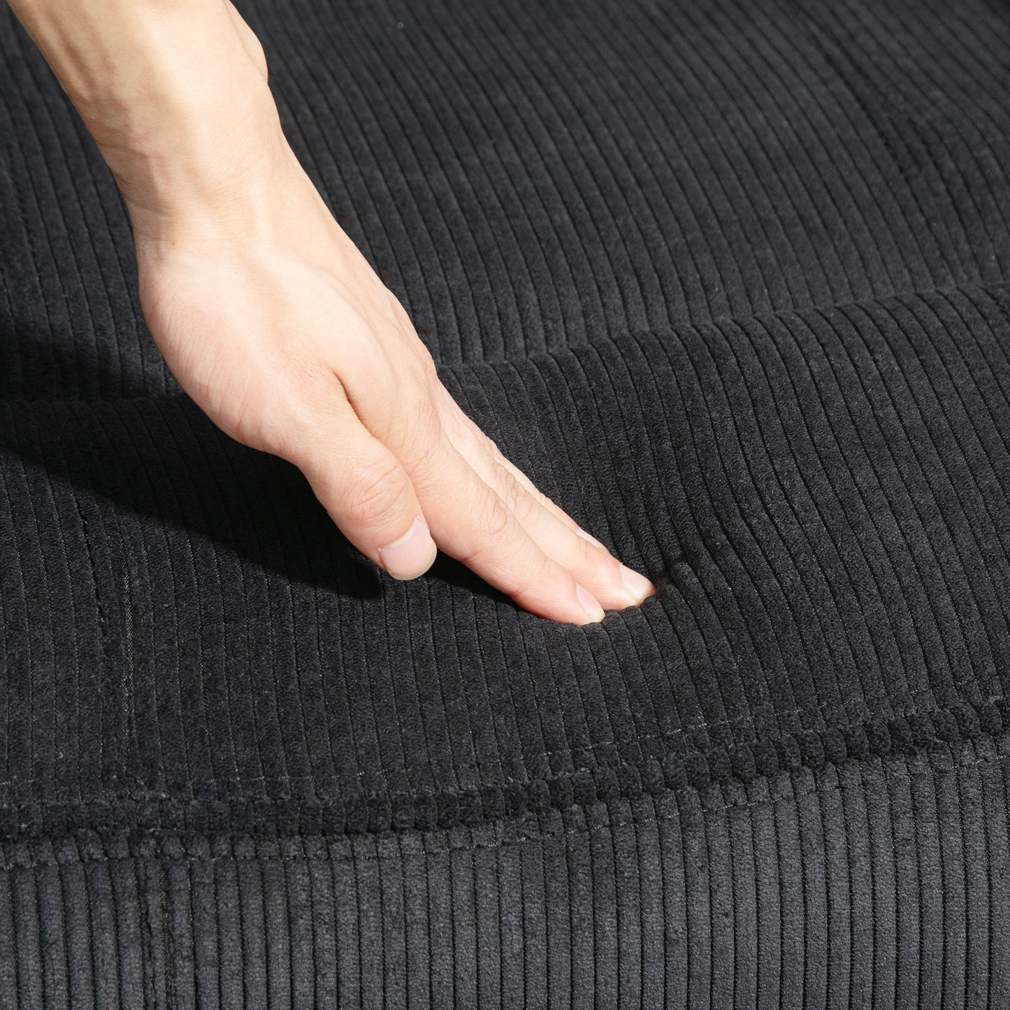 HOMCOM Manual Recliner Chair with Vibration Massage, Side Pockets, Corduroy, Black