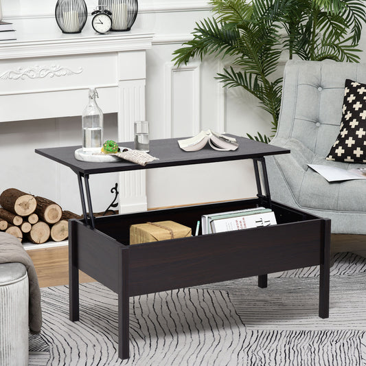 HOMCOM Versatile Lift-Top Coffee Table with Concealed Storage for Modern Living