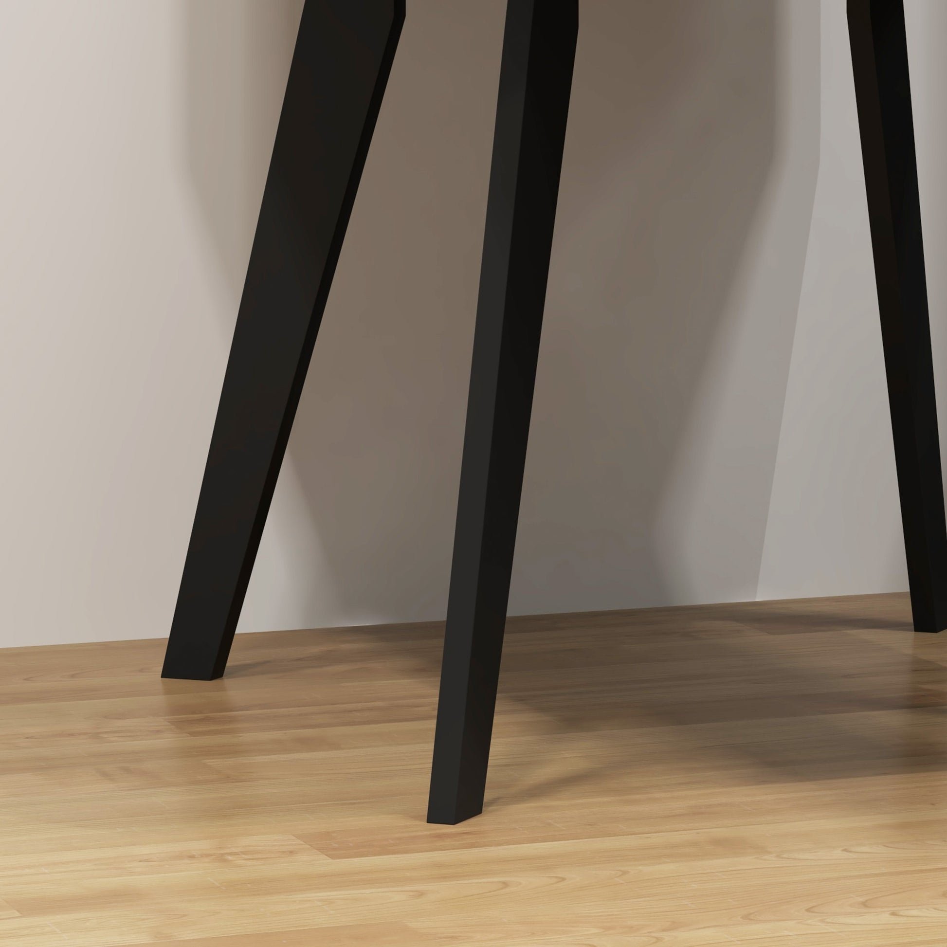 HOMCOM Boho Nightstands Set of 2 with Rattan Drawers, Square Bedside Tables