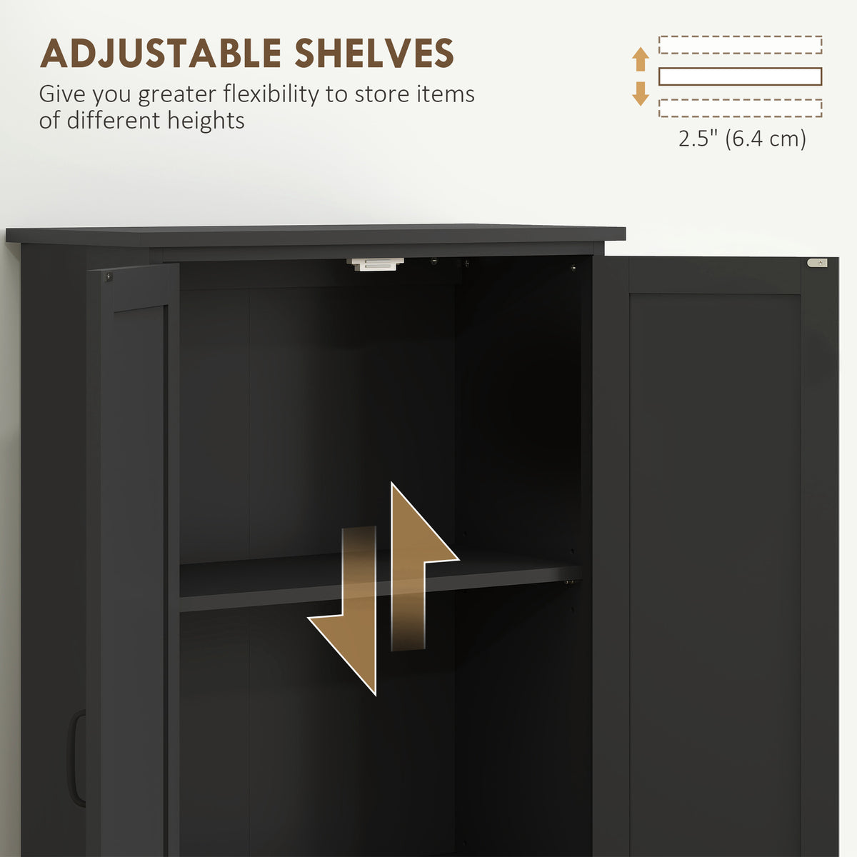 4-Door Pantry Storage Cabinet with Adjustable Shelves – 24"W x 60"H