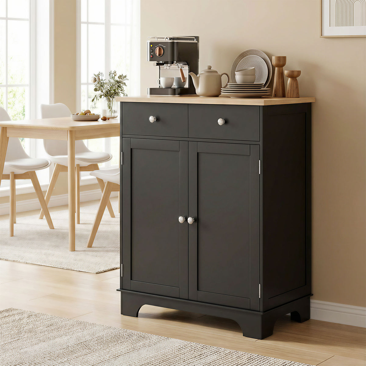 Sideboard Buffet Cabinet with Storage – 27"W x 34"H