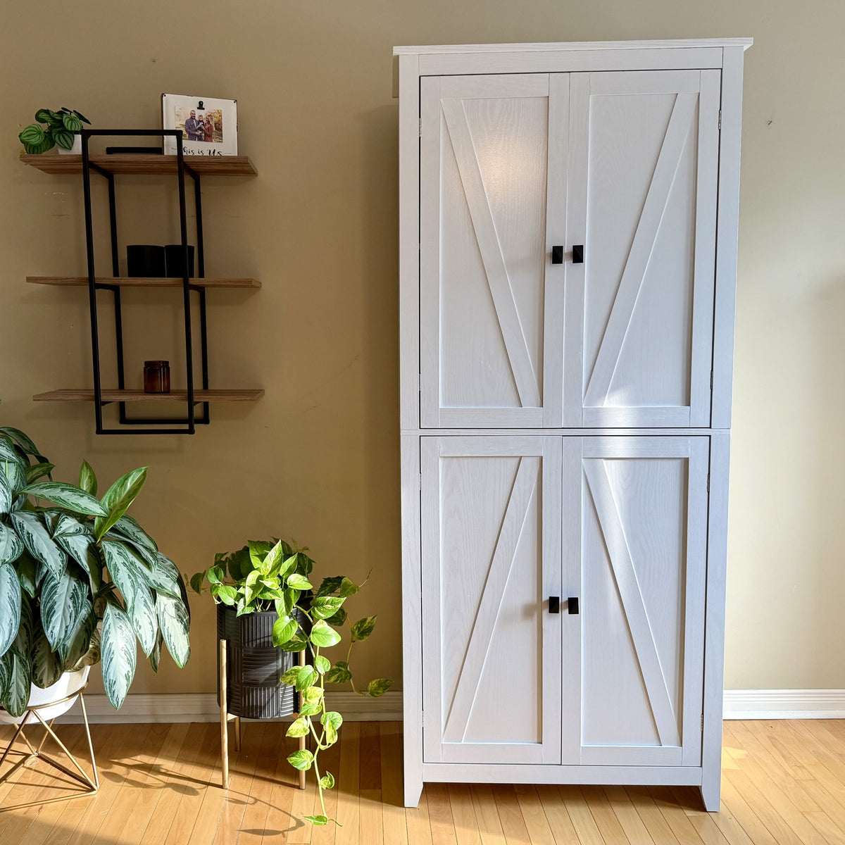 Kitchen Pantry Cabinet with Doors and Shelves – 32"W x 72"H