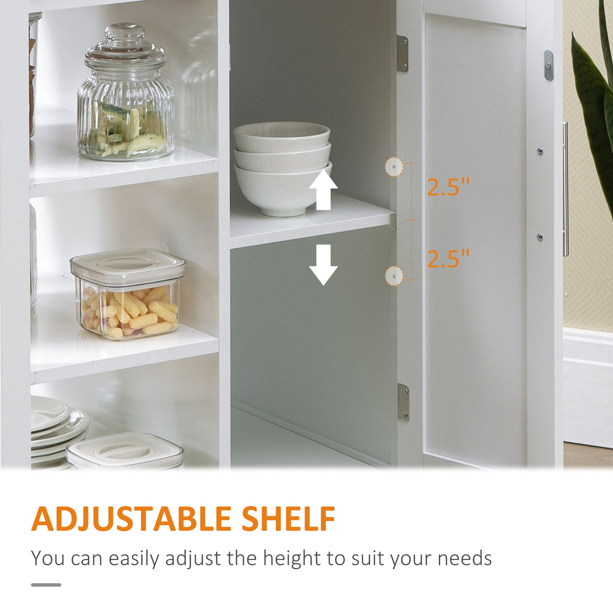 Compact Kitchen Cart on Wheels with Open Shelf & Storage Drawer – 27"W x 35"H