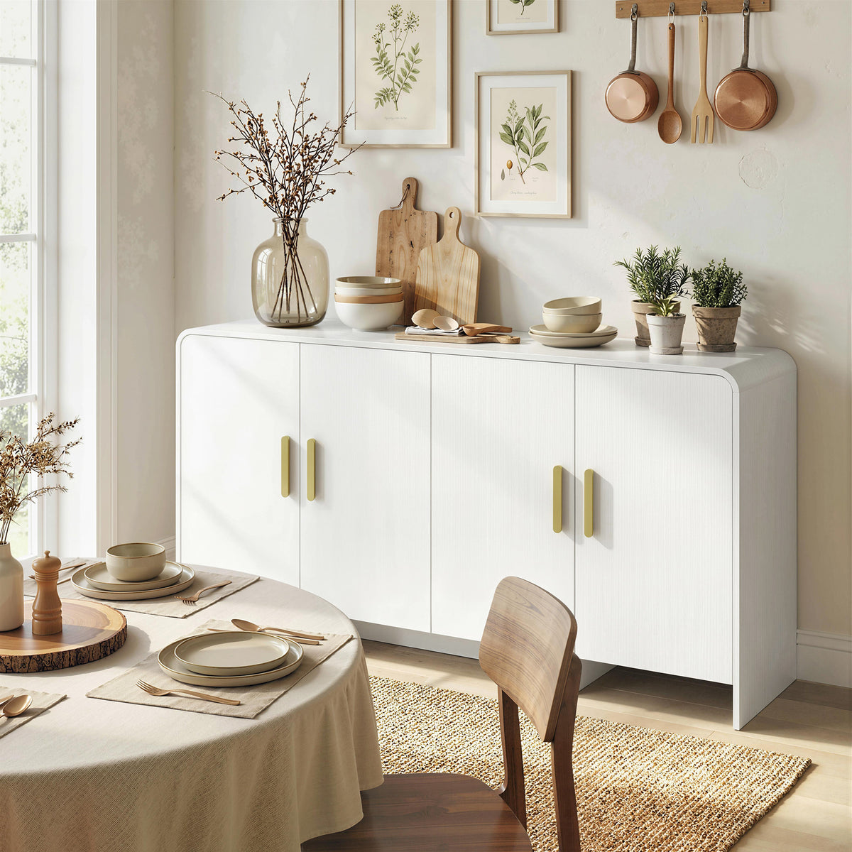60" Sideboard Buffet with Soft-Close Doors