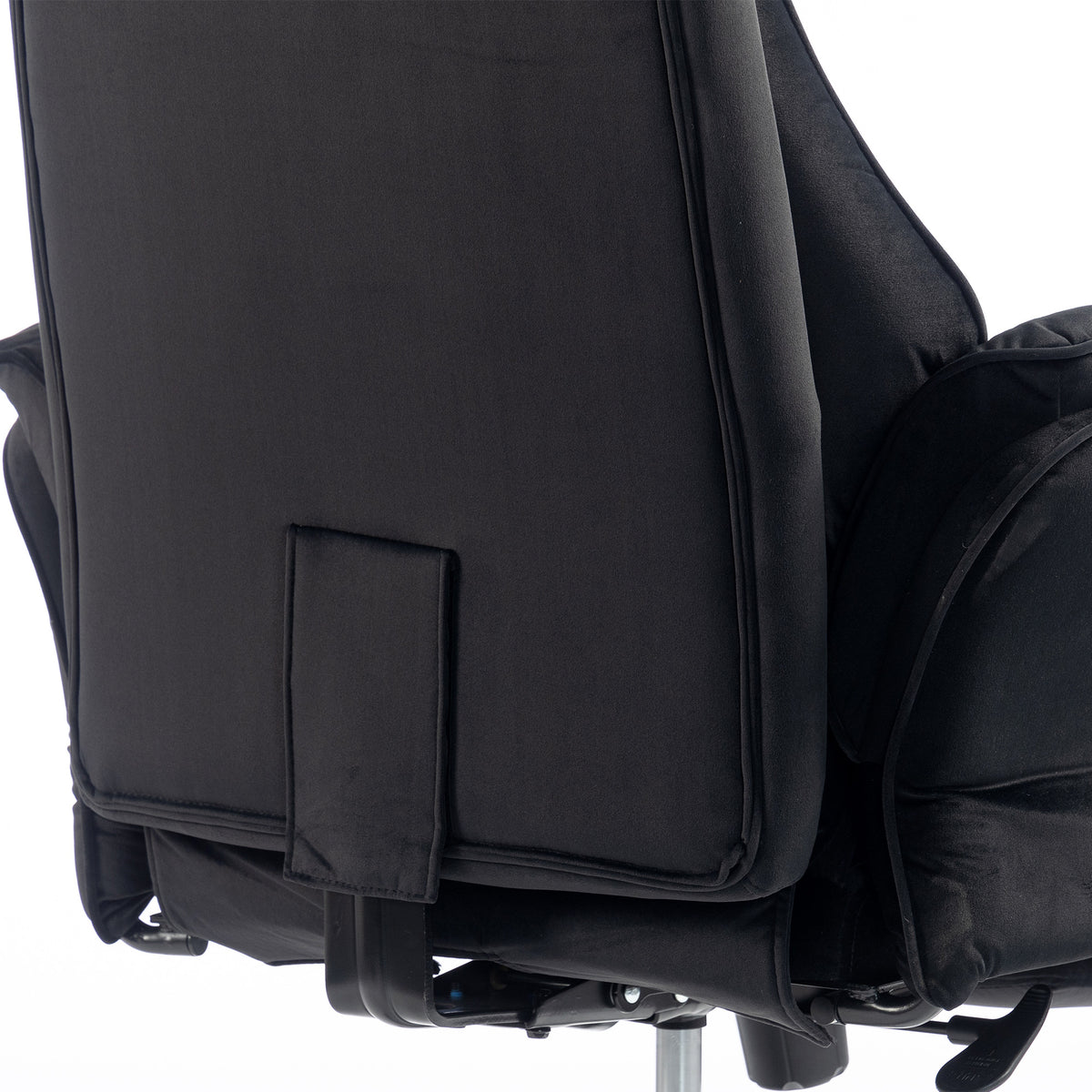 Cross Legged Office Chair with Footrest, Black
