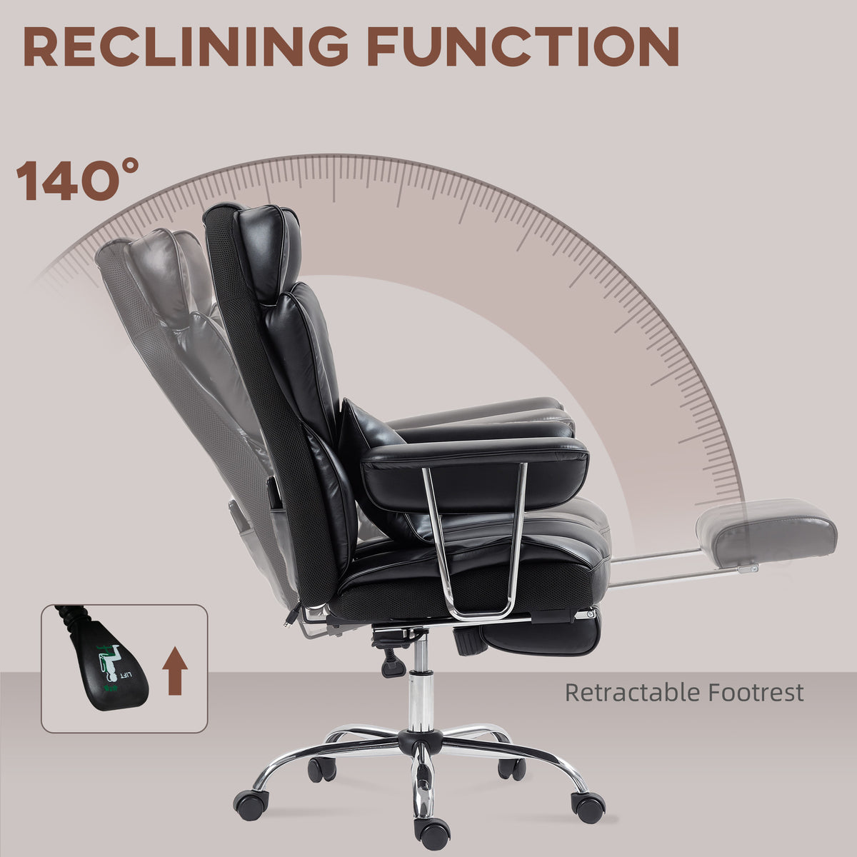 400 lbs Massage Office Chair, Black
