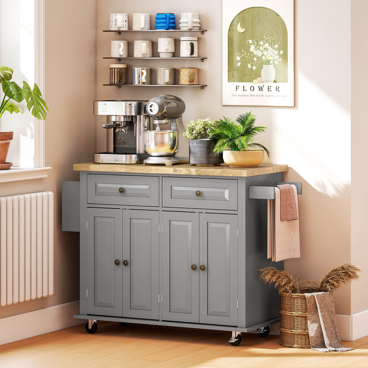 Kitchen Island with Storage – 44"W x 33"H