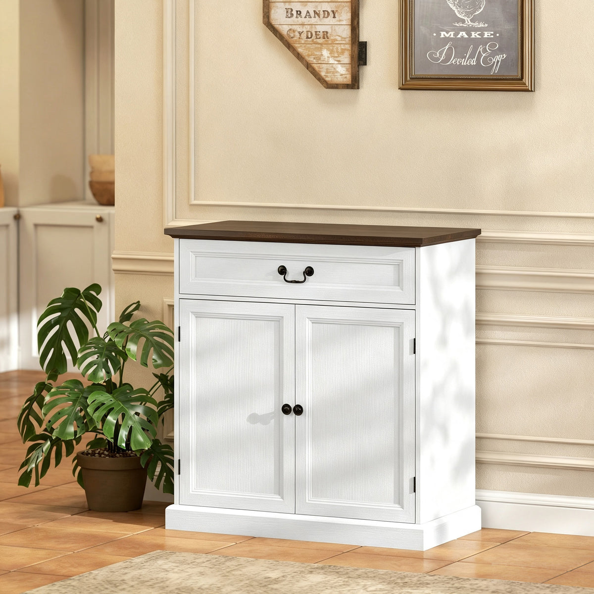 Farmhouse Sideboard with Thick Top – 31"W x 33"H
