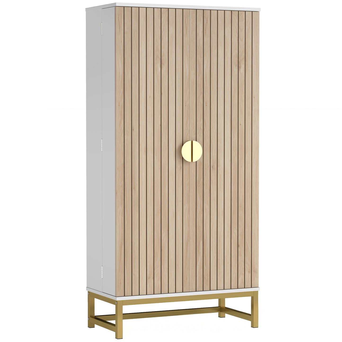 HOMCOM Kitchen Pantry Cabinet Freestanding 12 Door Shelves White