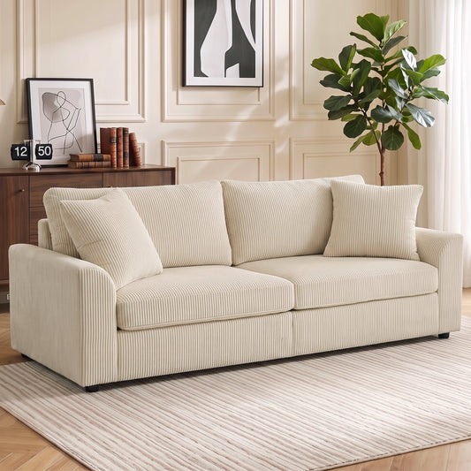 83.5" Pocket-Spring 3-Seater Sofa with Cushions
