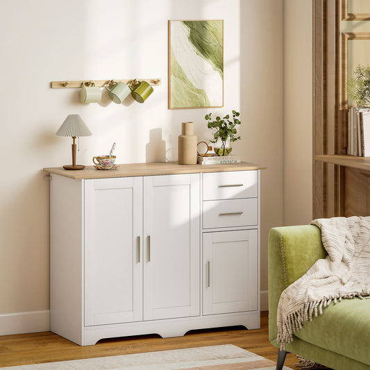 Modern Kitchen Storage Cabinet with 2 Drawers – 39"W x 31"H