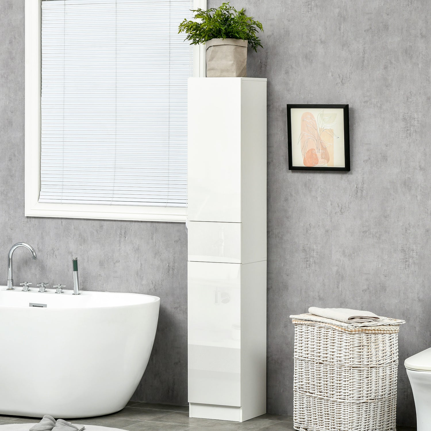 Kleankin Tall Bathroom Cabinet