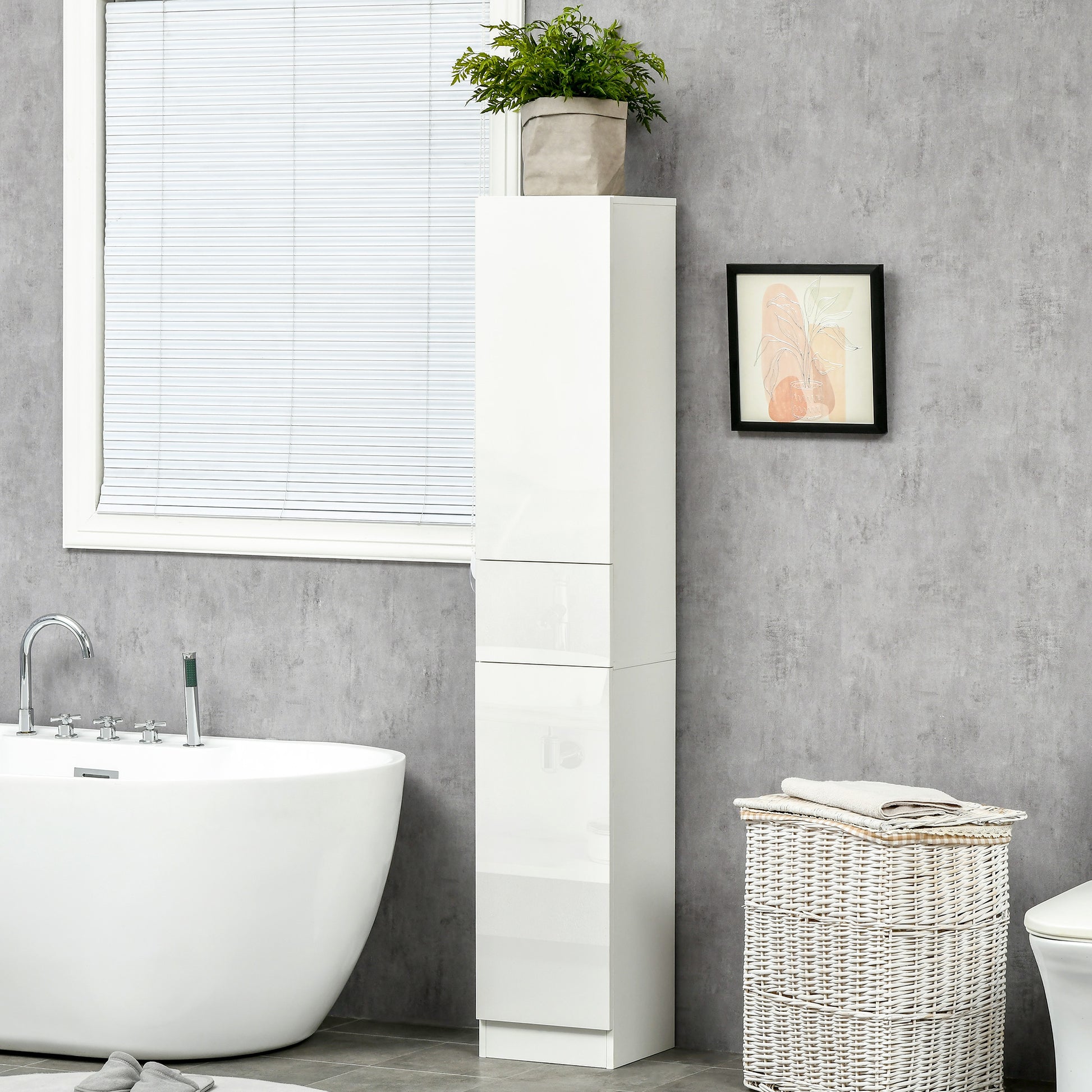 Kleankin Tall Bathroom Cabinet