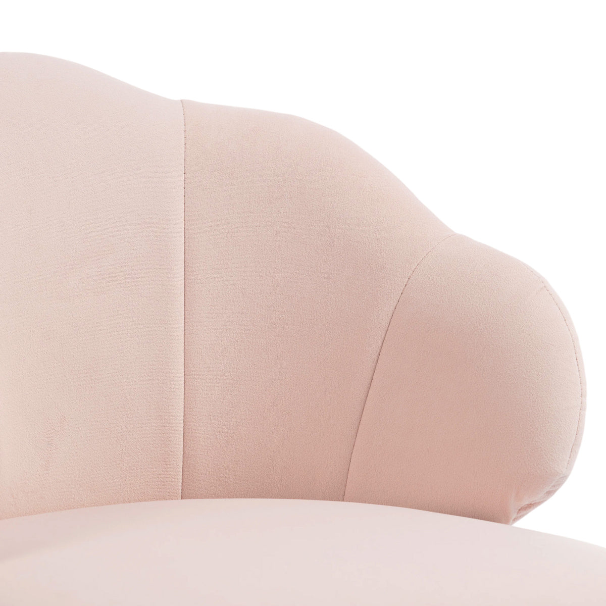 Task Desk Chair, Petal Office Chair with Swivel Wheels with Wide Seat, Velvet, Pink