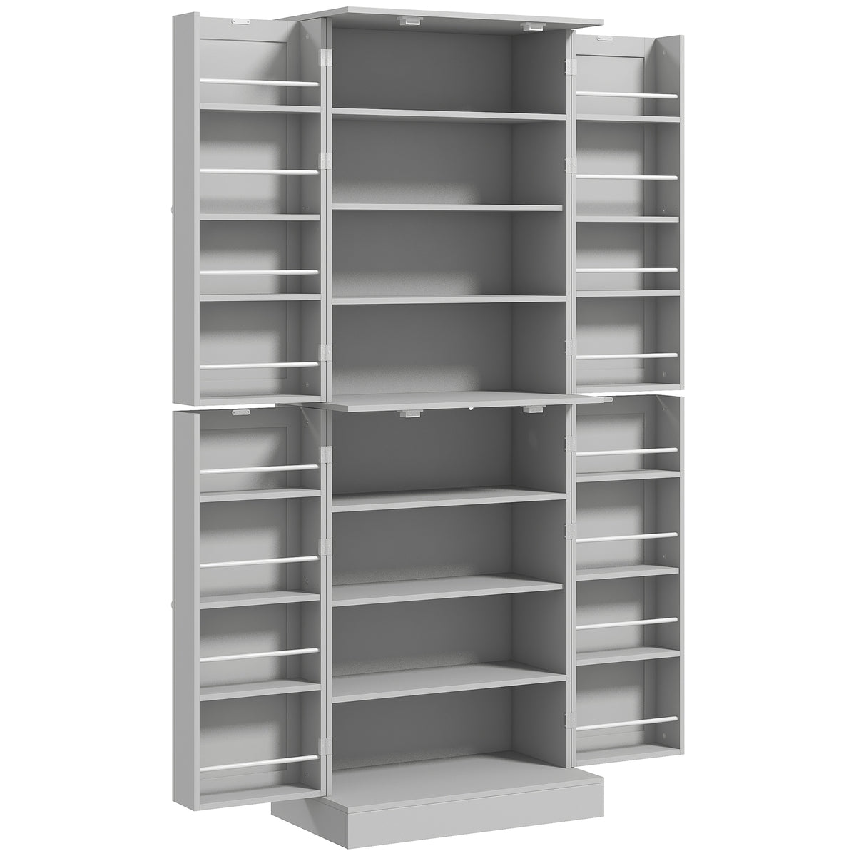 Kitchen Pantry Cabinet with 4 Doors and 16 Door Shelves – 24"W x 65"H