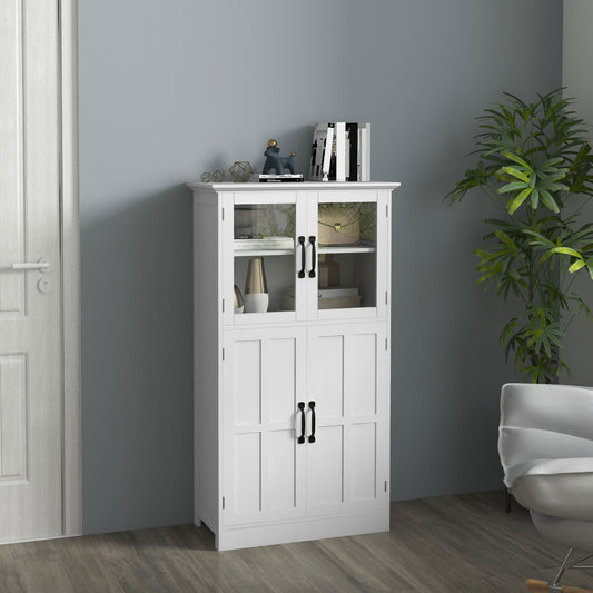 Modern Sideboard Cabinet with Glass Doors – 24"W x 44"H