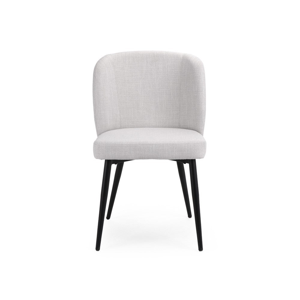 Upholstered Dining Chair, Black Legs