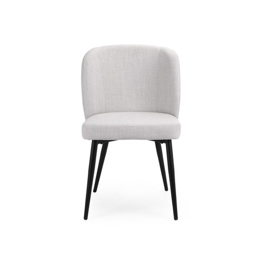 Upholstered Dining Chair, Black Legs