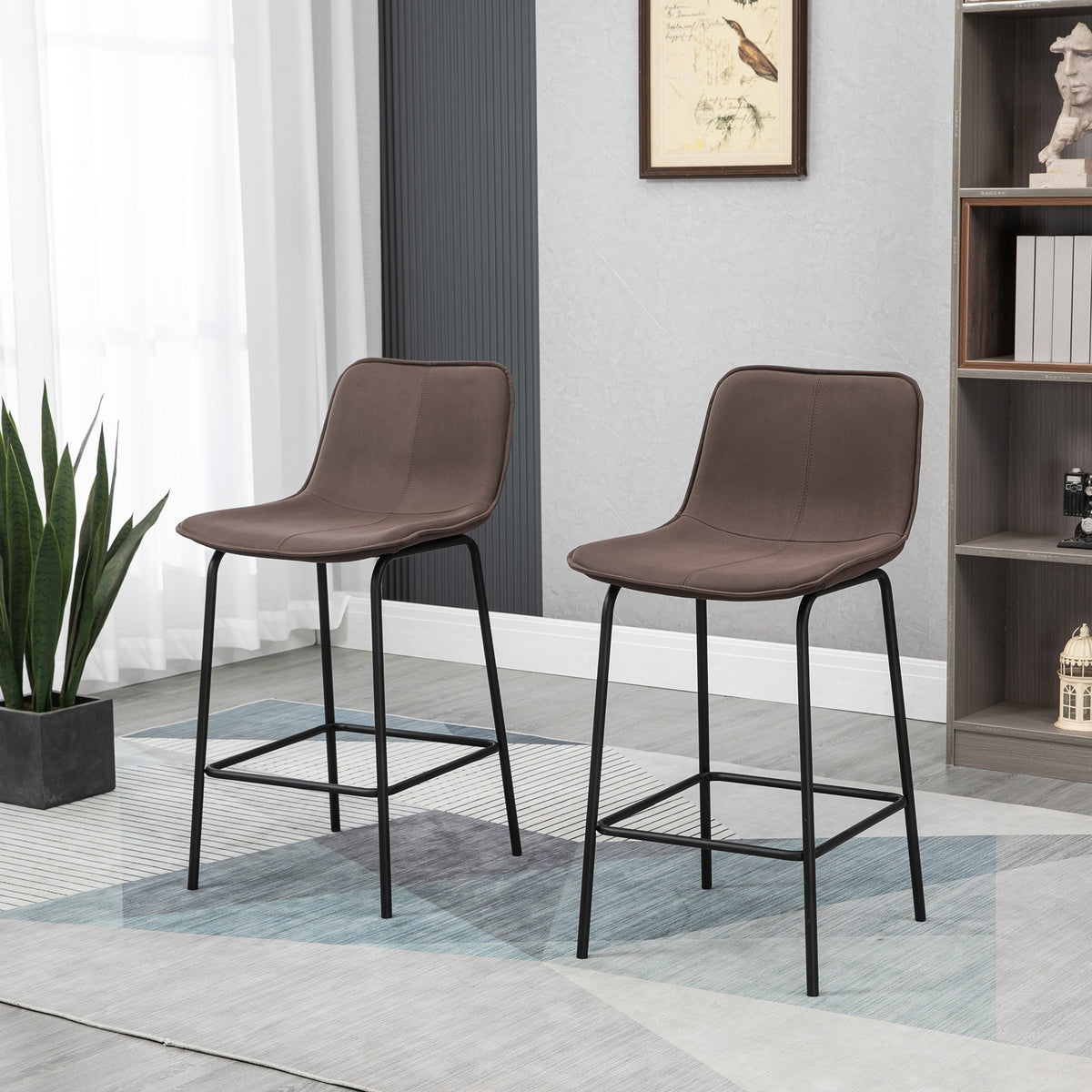 Upholstered 26" Counter Height Bar Chairs, Set of 2