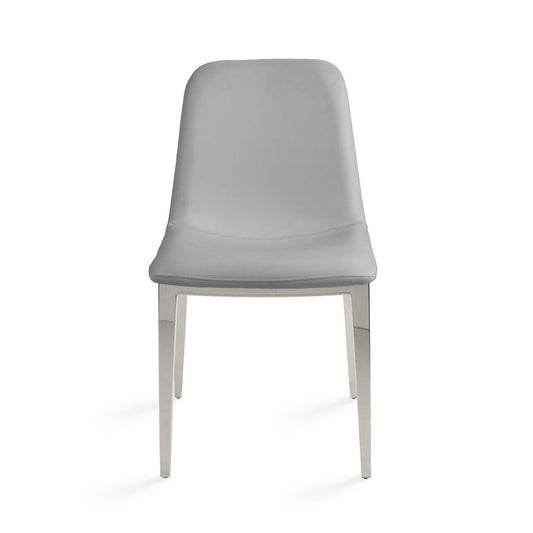 Modern Dining Chair, Chrome Legs