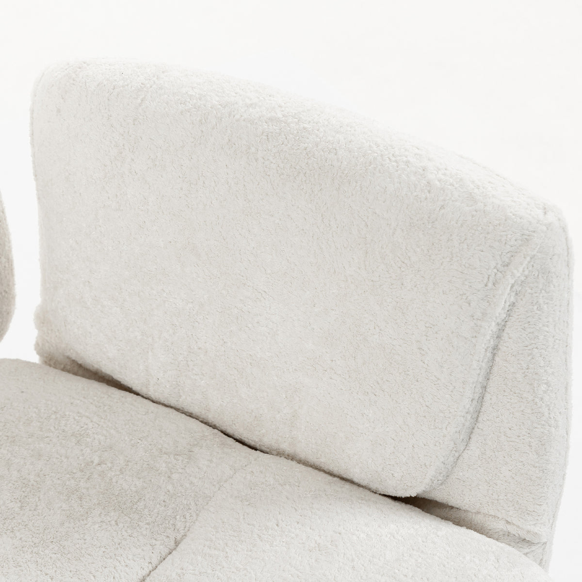 Big and Tall Office Chair with Flip Armrests for Cross Legged Sitting, Cream