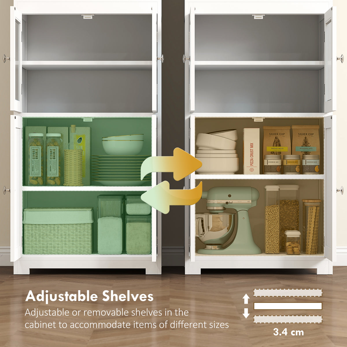 Small Buffet with Hutch – 24"W x 64"H