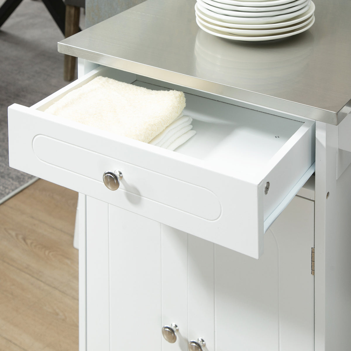 Kitchen Cart with Storage Drawer – 24"W x 34"H