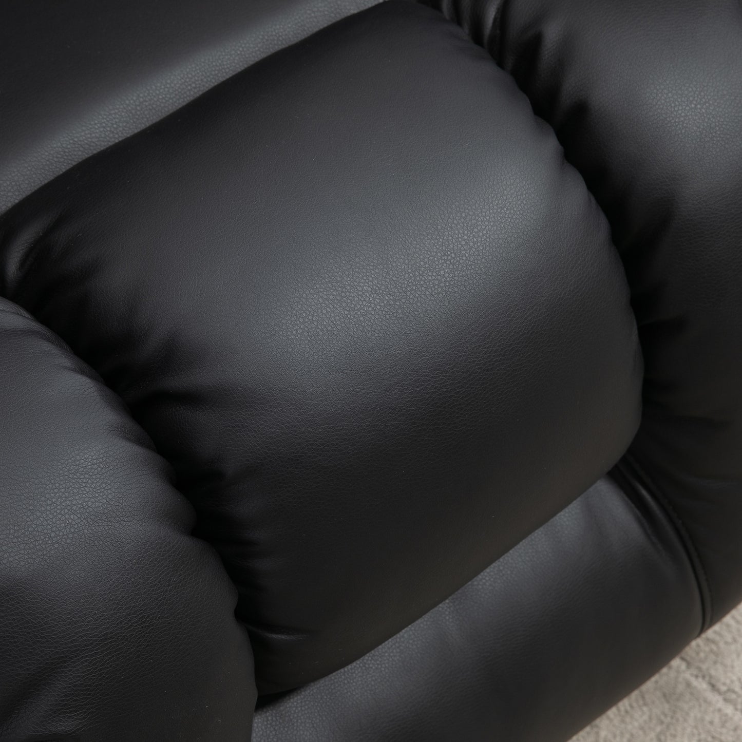 HOMCOM Electric Power Lift Recliner Chair, Black PU Leather, Footrest, Cup Holders