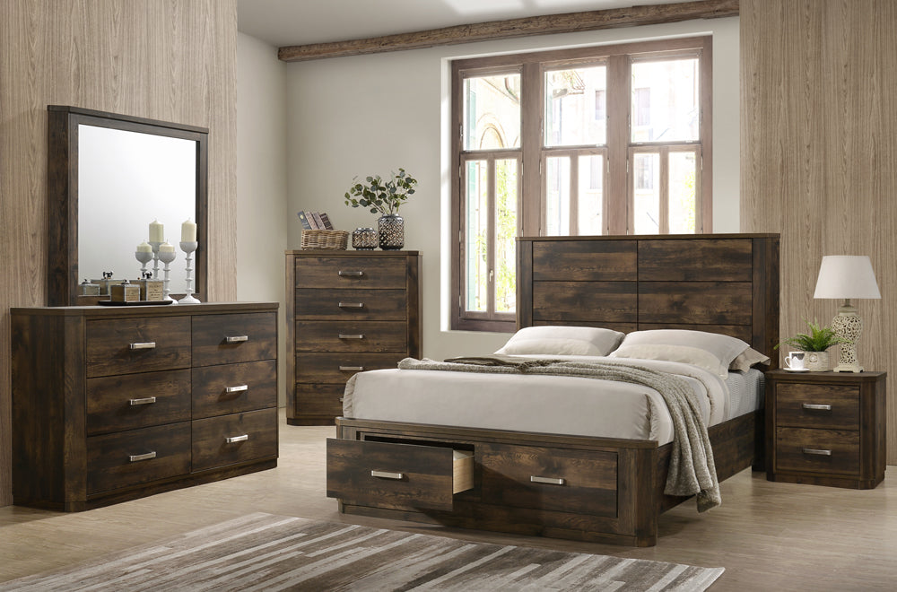 Olivia Modern Walnut Platform Bedroom Set